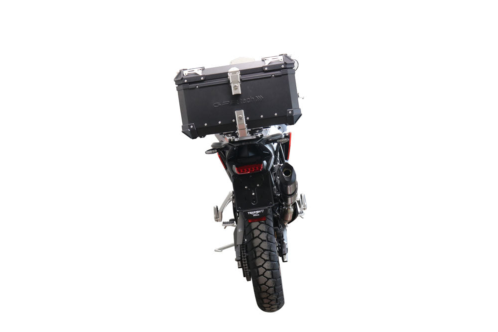 Triumph Tiger 850 Sport 2021-2023 GPR Tech 55L Aluminum Top Case, Black with Mounting Plate