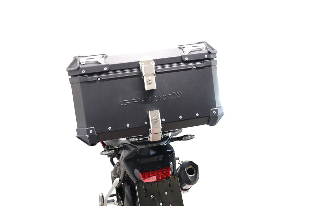 Triumph Tiger 1200 GT / Rally 2022-2023 GPR Tech 55L Aluminum Top Case, Black with Mounting Plate