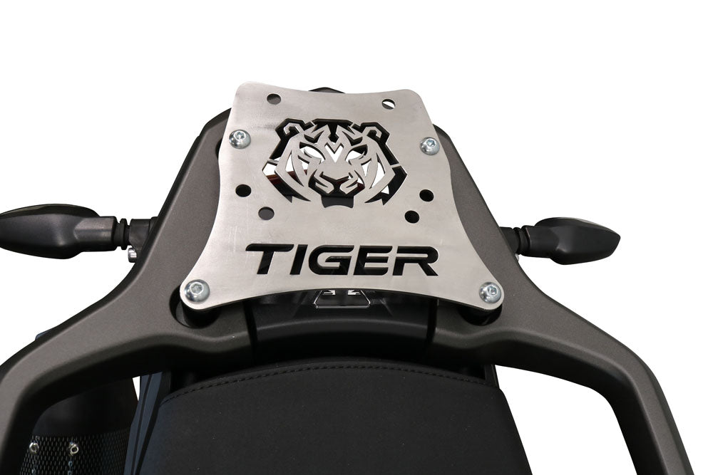 Triumph Tiger 1200 GT / Rally 2022-2023 GPR Tech 55L Aluminum Top Case, Silver with Mounting Plate
