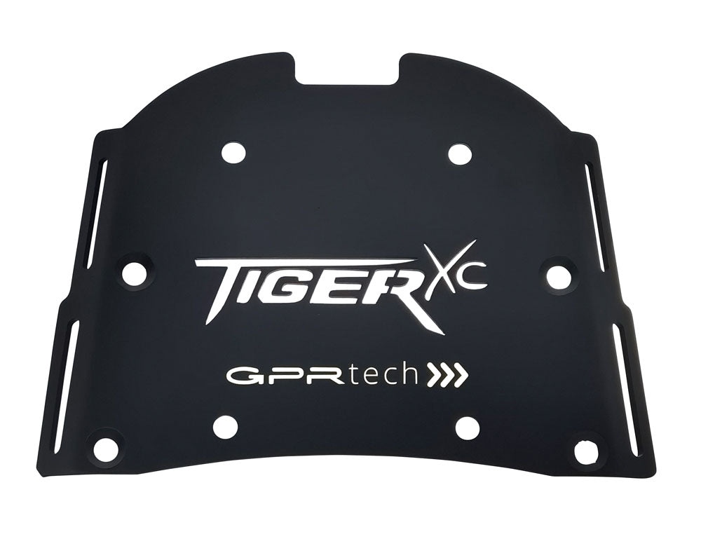 Triumph Tiger 800 - Xr - Xc - Xrx - Xcx - Xrt - Xca 2011-2016 GPR Tech 35L Aluminum Top Case, Black with Mounting Plate