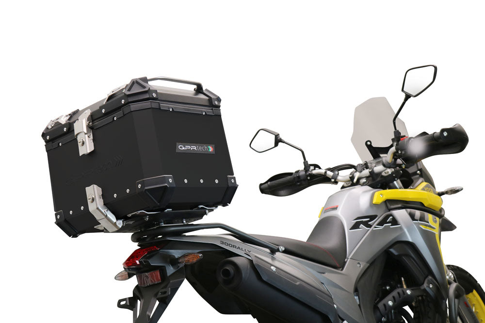 Voge Valico 300 Rally 2022-2023 GPR Tech 35L Aluminum Top Case, Black with Mounting Plate