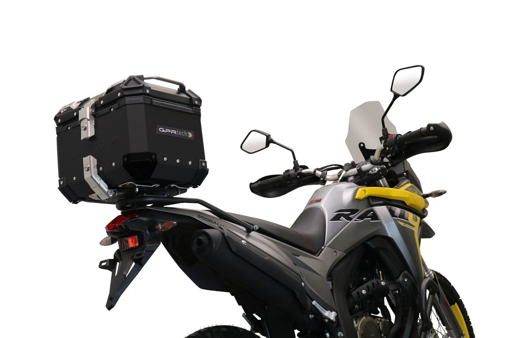 Voge Valico 300 Rally 2022-2023 GPR Tech 26L Aluminum Top Case, Black with Mounting Plate