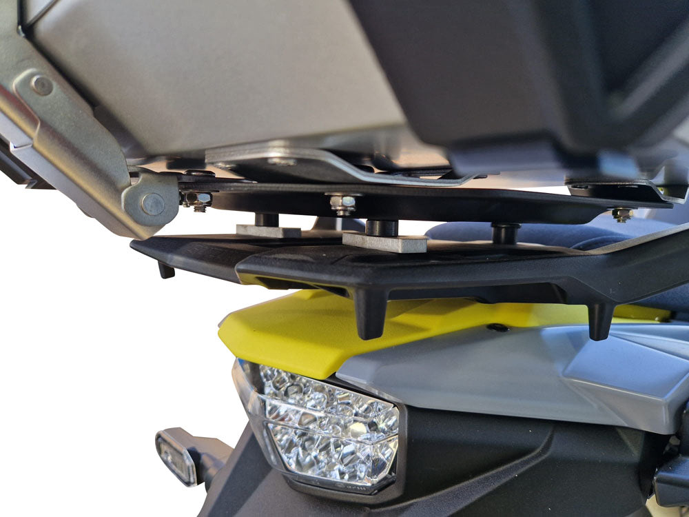 Suzuki V-Strom 800DE 2023-2024 GPR Tech 55L Aluminum Top Case, Black with Mounting Plate