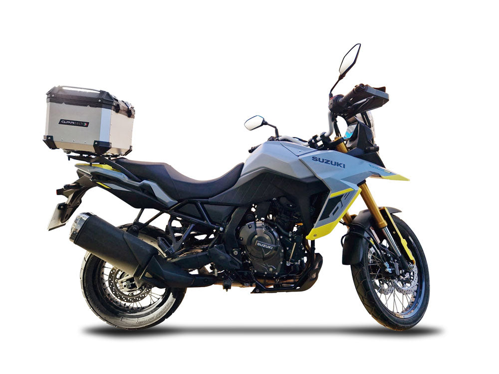 Suzuki V-Strom 800DE 2023-2024 GPR Tech 45L Aluminum Top Case, Silver with Mounting Plate