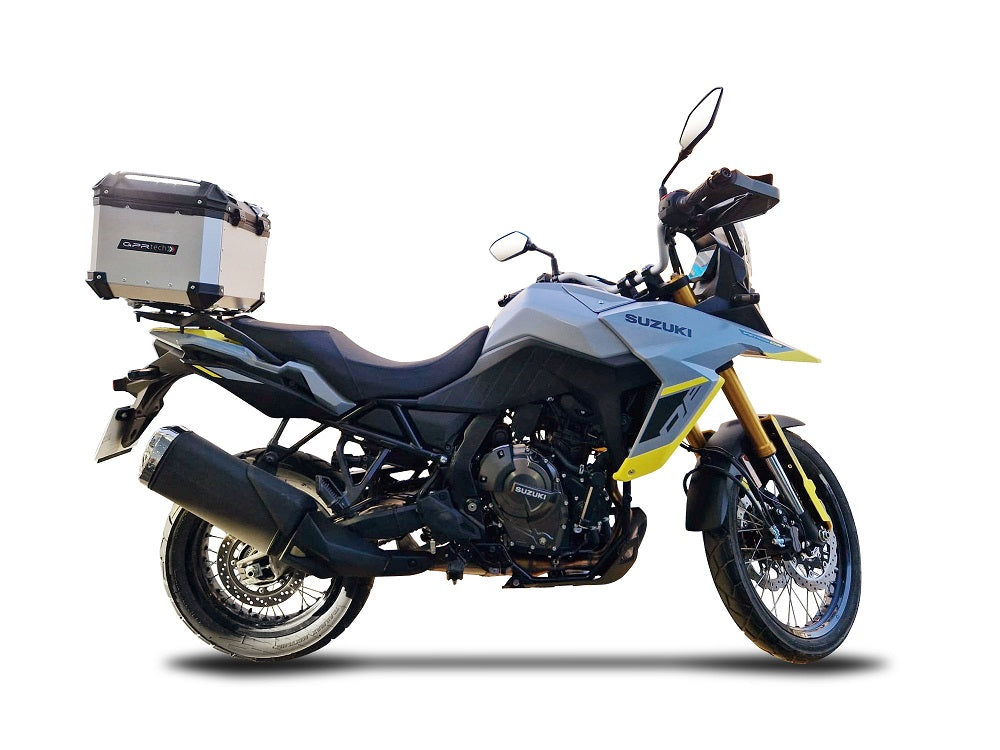 Suzuki V-STROM 650 2017-2020 GPR Tech 45L Aluminum Top Case, Silver with Mounting Plate