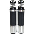 Suzuki GSXR Black and Chrome Aluminum / Rubber Gel Grips