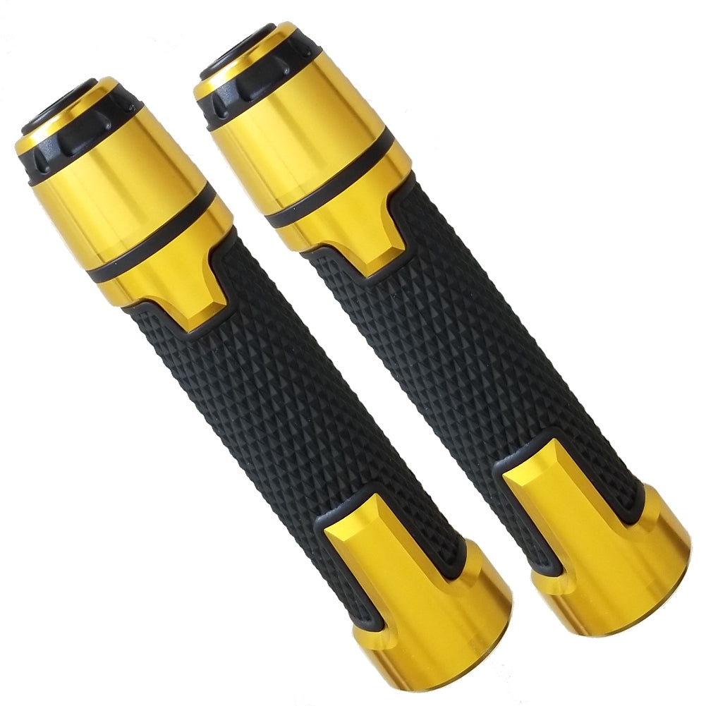 Suzuki GSXR Black and Gold Aluminum / Rubber Gel Grips