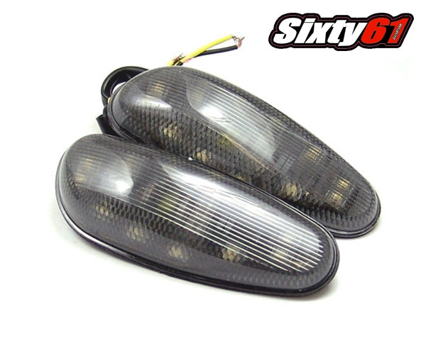 Suzuki GSXR 600 750 1000 2000-2005 Mirror Block Off Turn Signal in Smoke