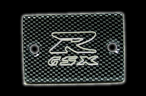 Engraved Suzuki Rear Brake Reservoir cap GSXR600 GSXR750 GSXR1000 GSXR1100 -CARBON