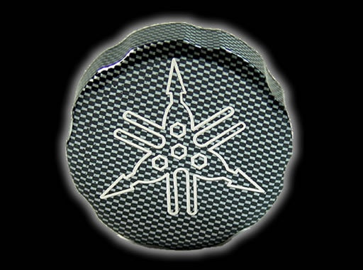 Yamaha LOGO Engraved Rear Brake Reservoir cap- CARBON