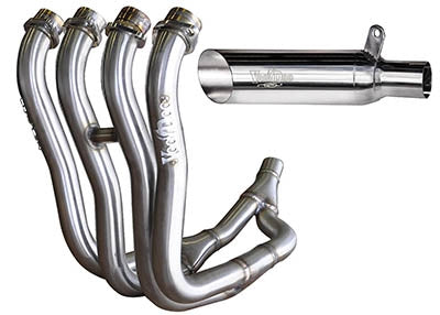 Suzuki GSXR 600 750 1000 Exhaust Shorty 4-to-1 Polished Silver Pipe Sixty61
