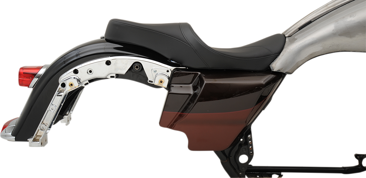 DRAG SPECIALTIES Low Touring Seat - Mild Stitched - Ness Winged Tanks - FL '08-'22 0801-1077