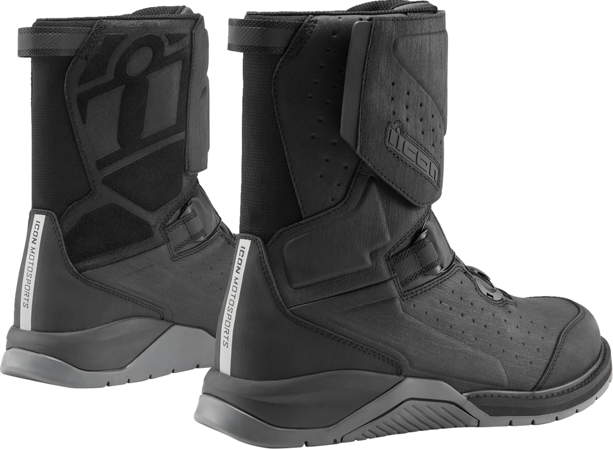 ICON Alcan Waterproof Boots - Black - Size 9 3403-1235