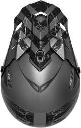 AFX FX-17Y Motorcycle Helmet - Attack - Frost Gray/Matte Black - Medium 0111-1397