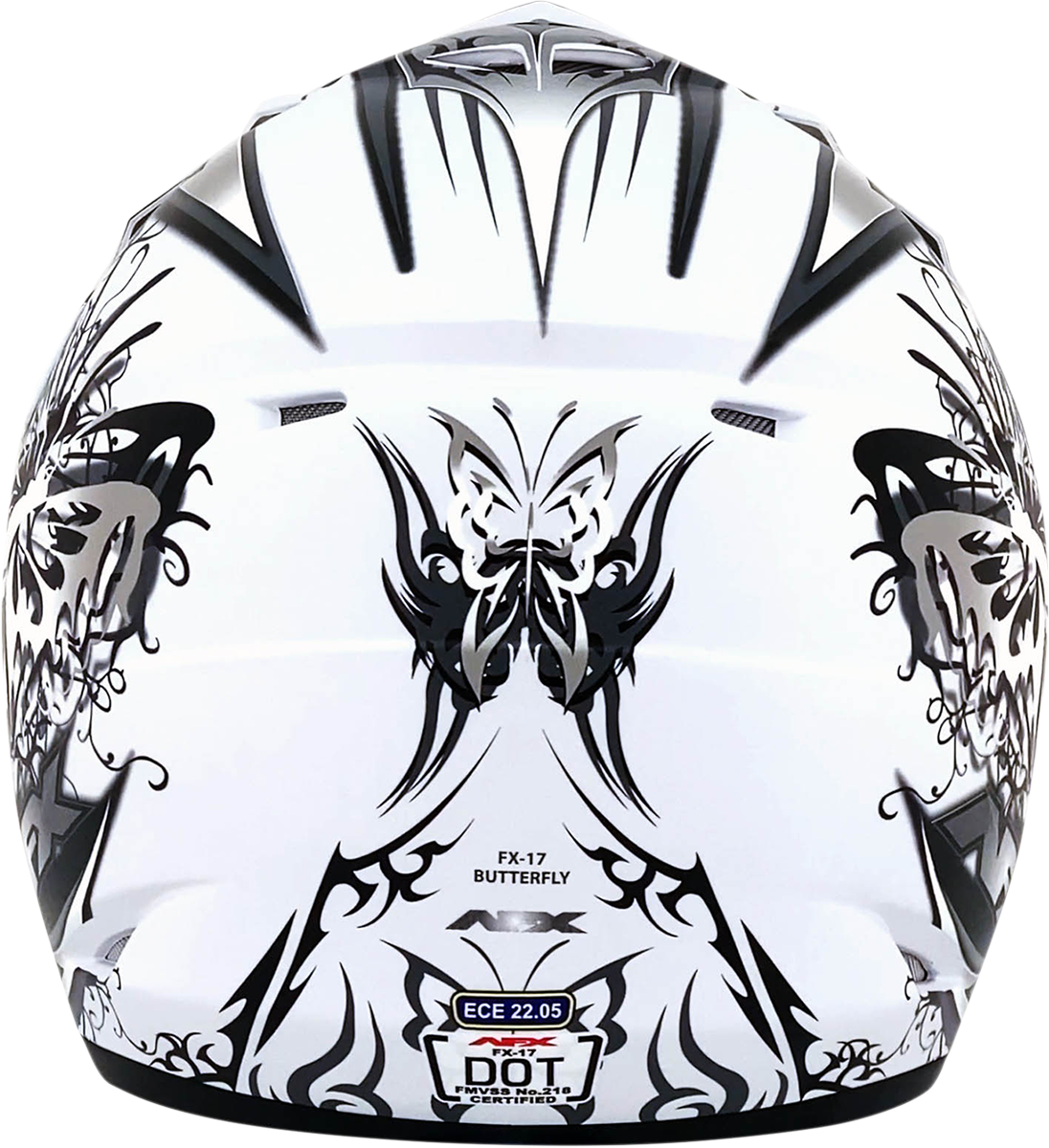 AFX FX-17Y Motorcycle Helmet - Butterfly - Matte White - Small 0111-1390