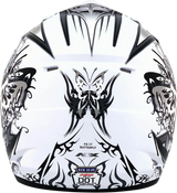 AFX FX-17Y Motorcycle Helmet - Butterfly - Matte White - Small 0111-1390