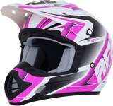 AFX FX-17 Motorcycle Helmet - Force - Pearl White/Fuchsia - Medium 0110-5257