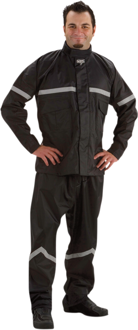 NELSON RIGG SR-6000 Stormrider Rainsuit - Black - 2X SR-6000-BLK-05X