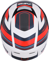 AFX FX-99 Motorcycle Helmet - Recurve - Pearl White/Red - Medium 0101-11127