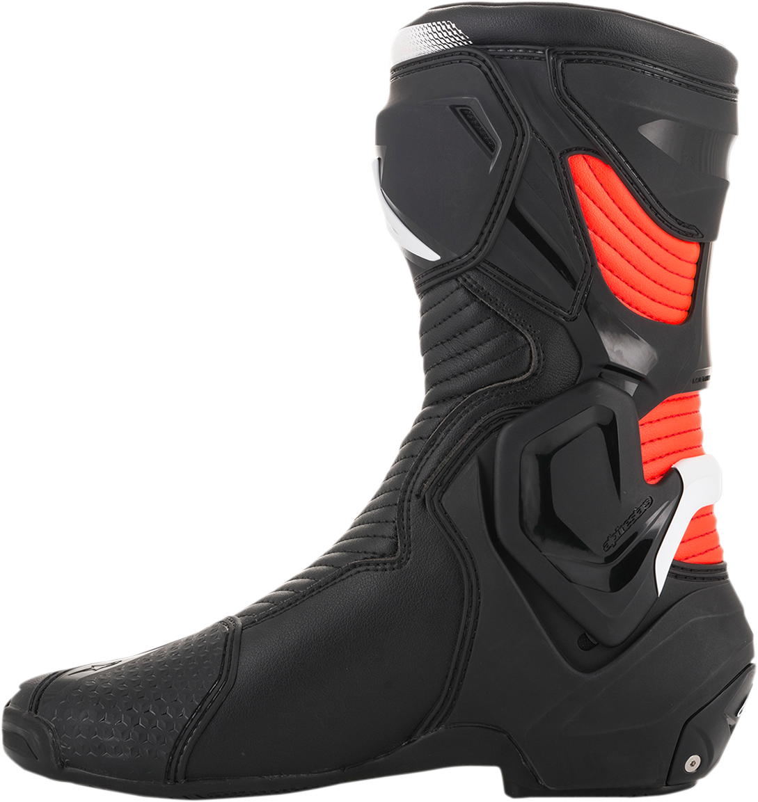 ALPINESTARS SMX+ Boots - Black/White/Red Fluorescent - US 6.5 / EU 40 2221019-1231-40