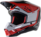 ALPINESTARS SM5 Motorcycle Helmet - Beam - Black/Gray/Red - Medium 8303722-1313-MD