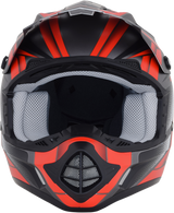 AFX FX-17 Motorcycle Helmet - Force - Frost Gray/Red - Large 0110-5205