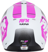 AFX FX-17 Motorcycle Helmet - Force - Pearl White/Fuchsia - Medium 0110-5257