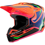 ALPINESTARS Youth SM3 Motorcycle Helmet - Deegan - Gloss Orange Fluo/Purple/Pink Fluo - Large  8301425-433-YL