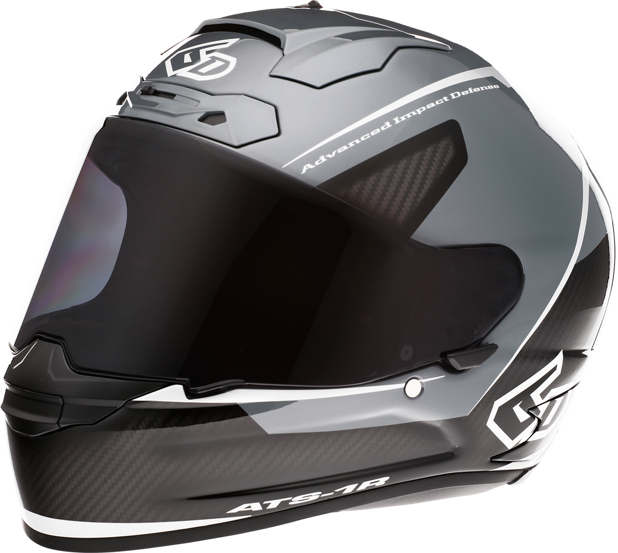 6D ATS-1R Motorcycle Helmet - Alpha - Silver - Small 30-0585