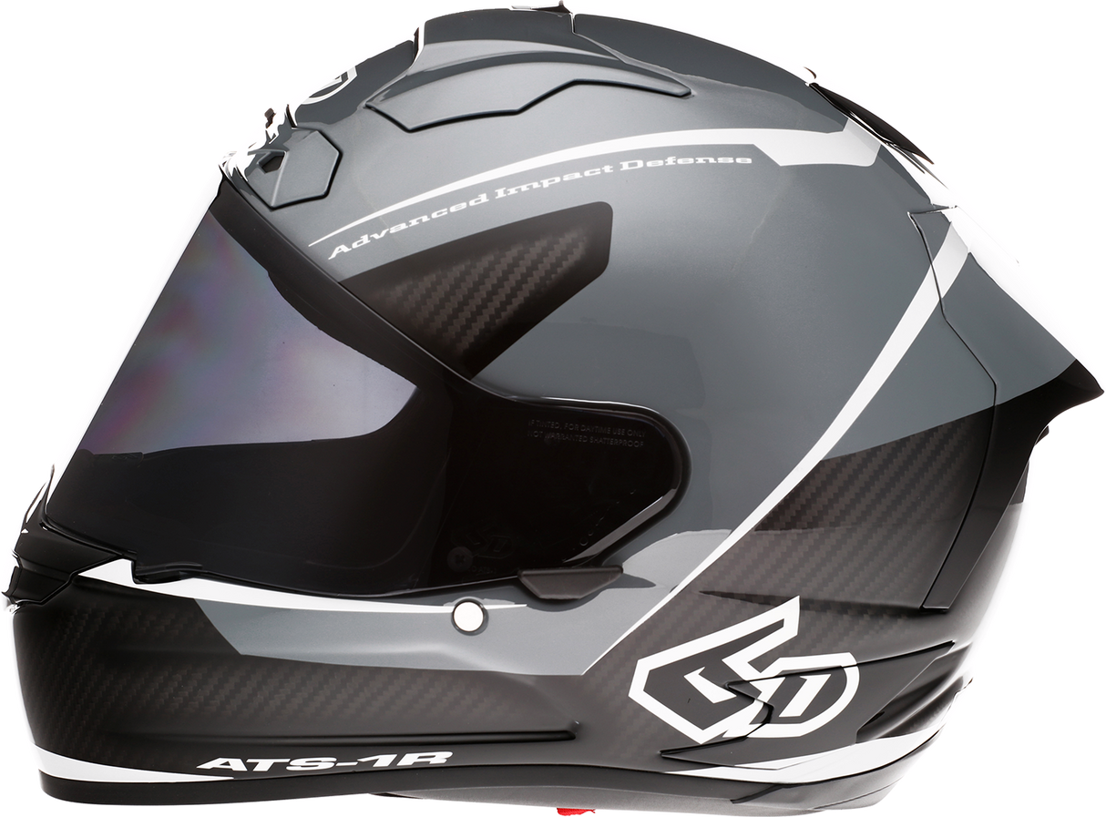 6D ATS-1R Motorcycle Helmet - Alpha - Silver - Small 30-0585