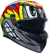 AGV K3 Motorcycle Helmet - Birdy 2.0 - Gray/Yellow/Red - Large 2118381004012L