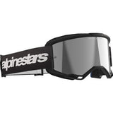 ALPINESTARS Goggles Vision 3 Goggles - Wordmark - Black - Silver Mirror 5103225-1456