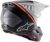 ALPINESTARS SM5 Motorcycle Helmet - Rayon - Black/White/Orange - Medium 8304121-1242-MD