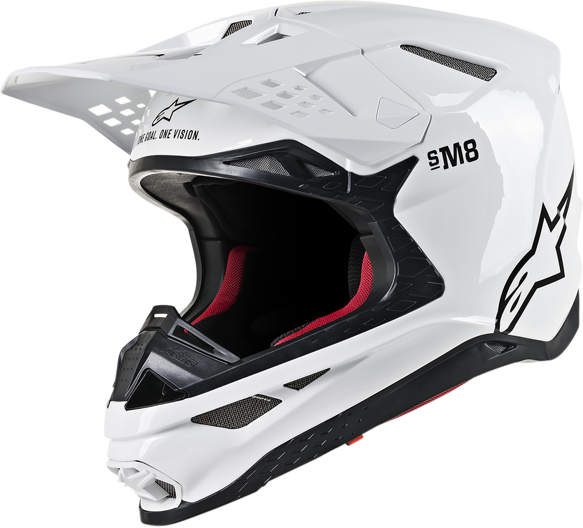 ALPINESTARS Supertech M8 Motorcycle Helmet - MIPS - Gloss White - Small 8300719-2180-SM