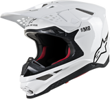 ALPINESTARS Supertech M8 Motorcycle Helmet - MIPS - Gloss White - Small 8300719-2180-SM