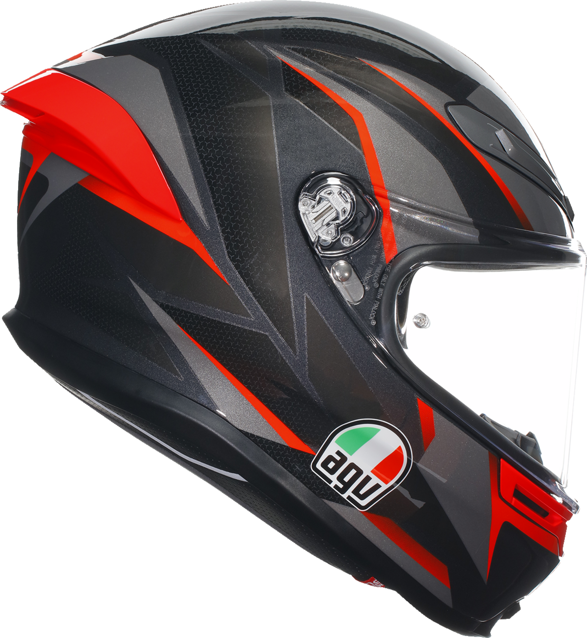 AGV K6 S Motorcycle Helmet - Slashcut - Black/Gray/Red - Small 2118395002014S