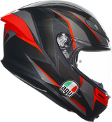 AGV K6 S Motorcycle Helmet - Slashcut - Black/Gray/Red - Small 2118395002014S