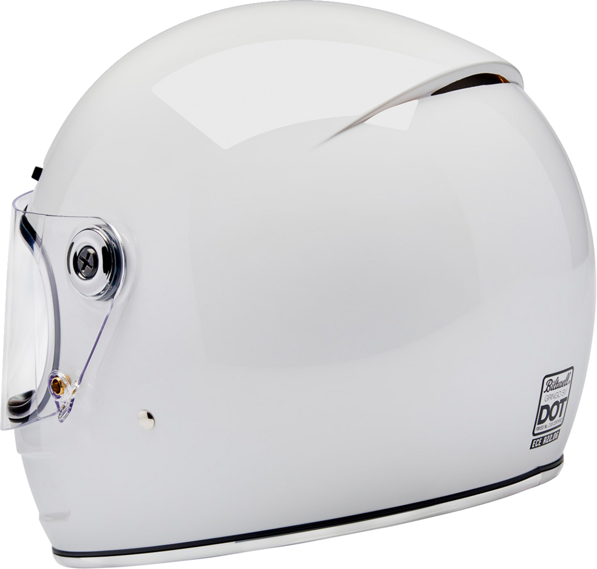 BILTWELL Gringo SV Motorcycle Helmet - Gloss White - Medium 1006-104-503