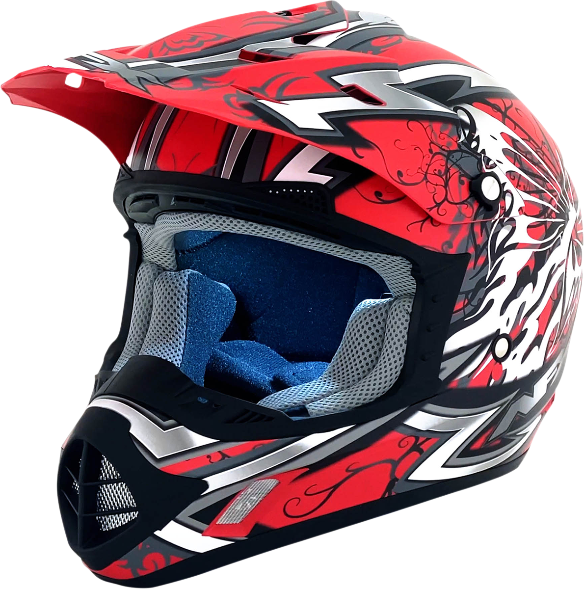 AFX FX-17Y Motorcycle Helmet - Butterfly - Matte Ferrari Red - Small 0111-1384