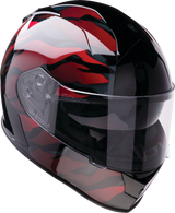 Z1R Warrant Motorcycle Helmet - Panthera - Black/Red - Large 0101-15208