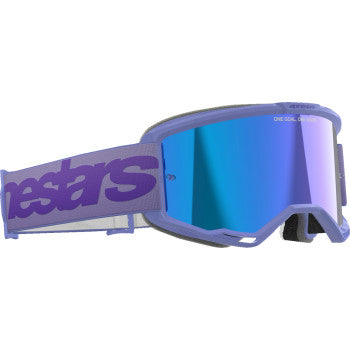 ALPINESTARS Goggles Vision 5 Goggles - Wordmark - Purple - Blue Mirror 5102425-3116