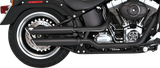 VANCE & HINES 3" Twin Slash Slip-On Mufflers - Black 46343