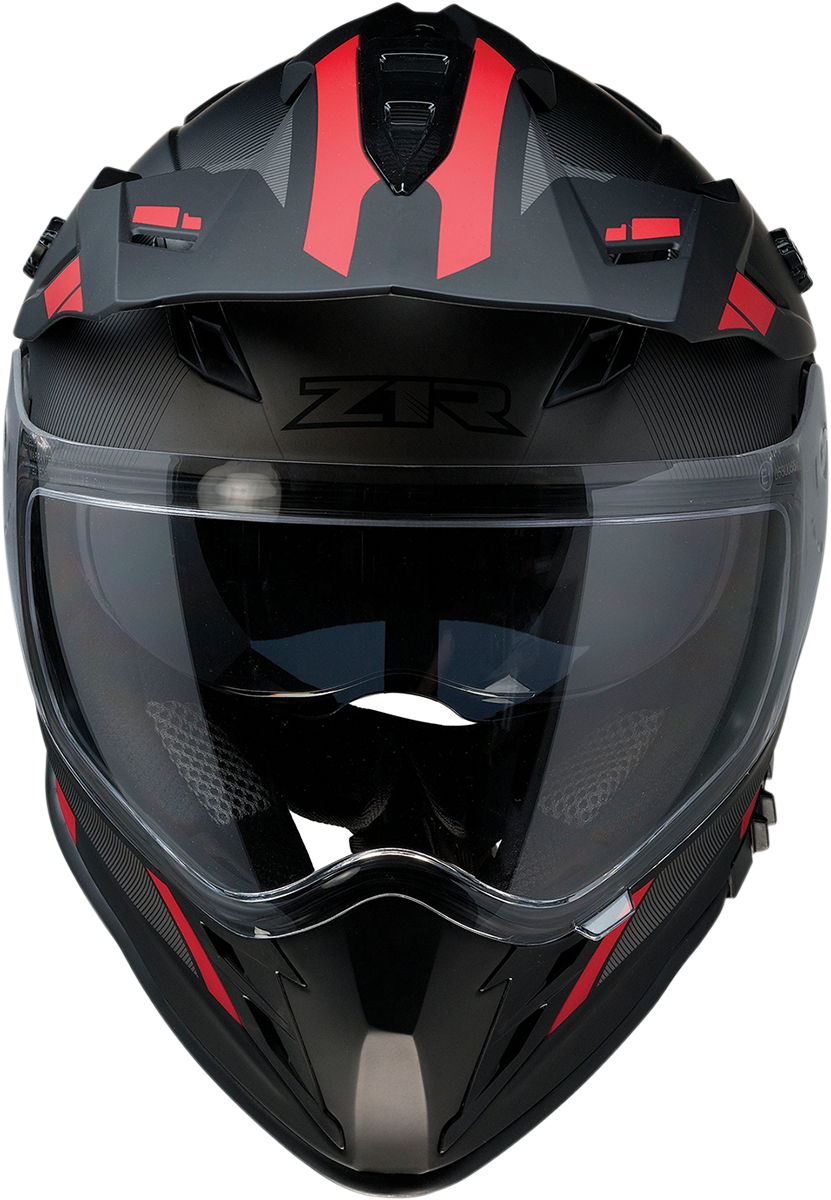 Z1R Range Motorcycle Helmet - Uptake - Black/Red - Small 0140-0014