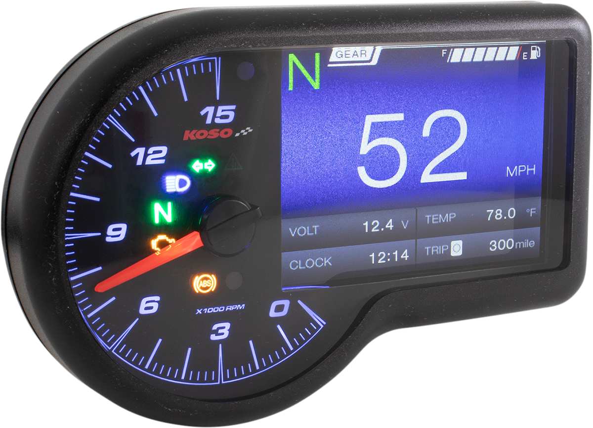 KOSO NORTH AMERICA RX-3 Gauge - Black BA071000