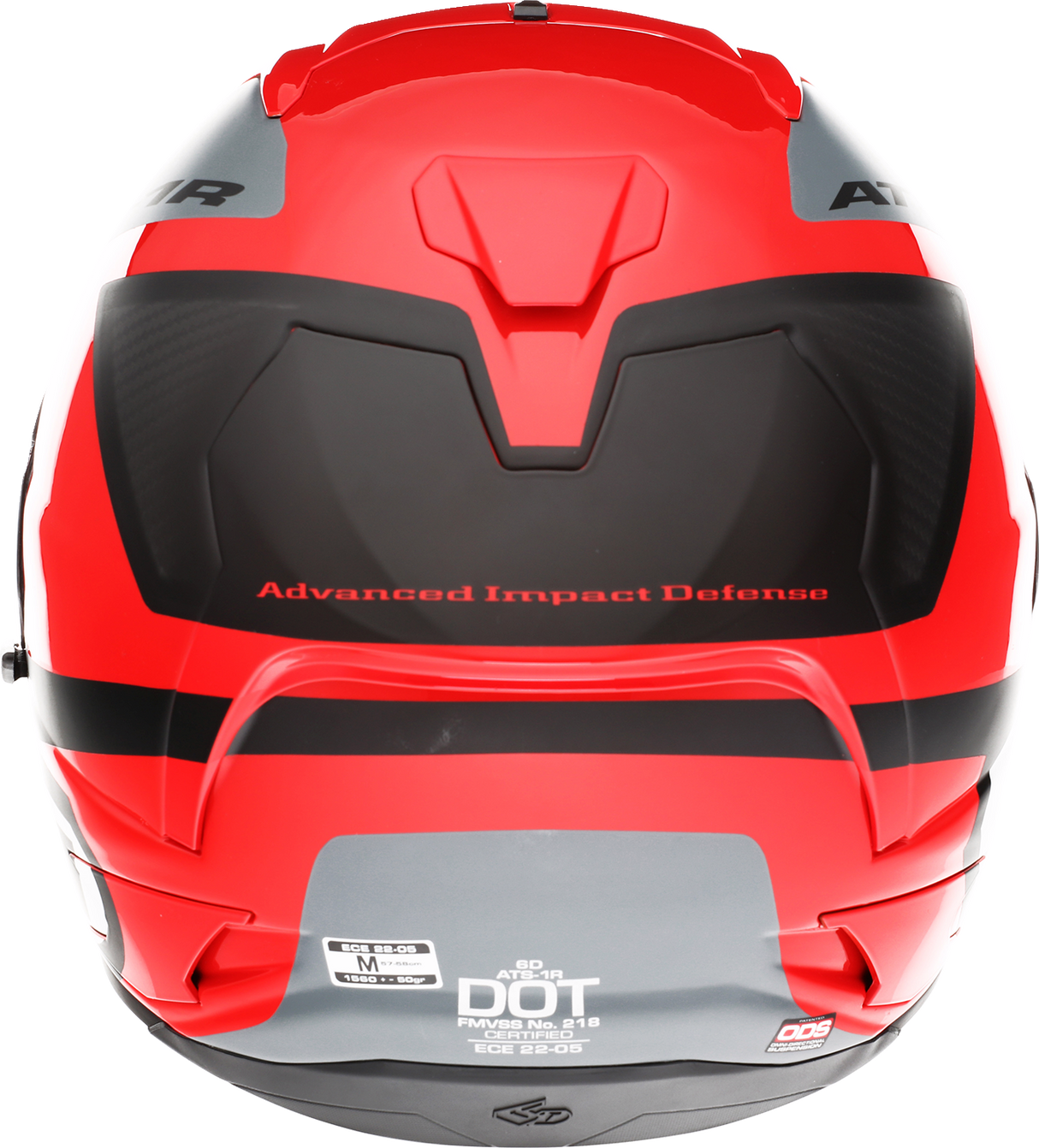 6D ATS-1R Motorcycle Helmet - Wyman - Red/Gray - Small 30-0735