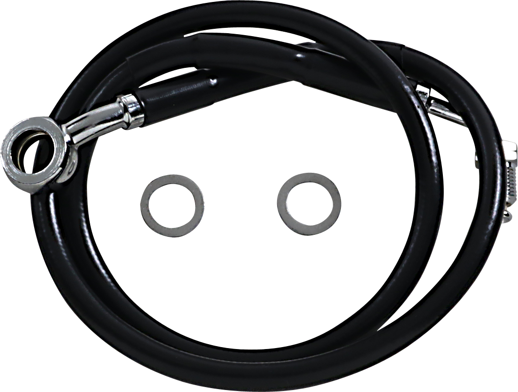 DRAG SPECIALTIES Brake Line - +8" - Black - '18-'22 Softail 618631-8BLK