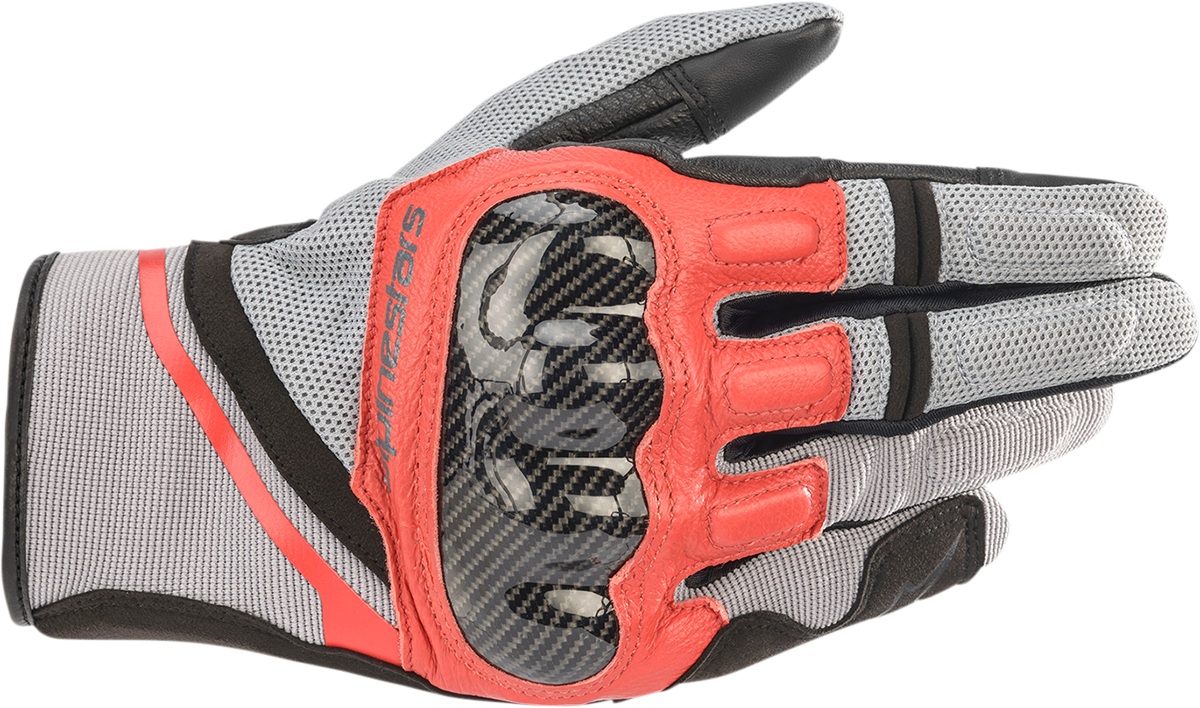 ALPINESTARS Chrome Gloves - Ash Gray/Black/Bright Red - Small 3568721-9203-S