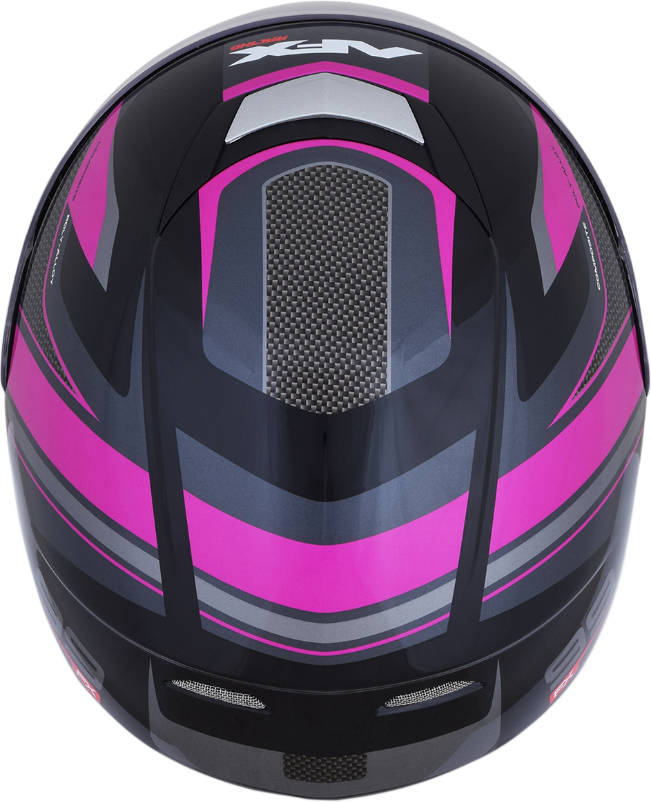 AFX FX-99 Motorcycle Helmet - Recurve - Black/Fuchsia - XS 0101-11101