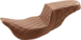 SADDLEMEN Step-Up Seat - Extended Reach - Full Lattice Stitch - Brown - FL '08-'23 808-07B-175BREX