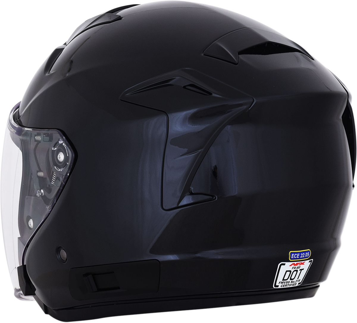 AFX FX-60 Motorcycle Helmet - Gloss Black - Large 0104-2563